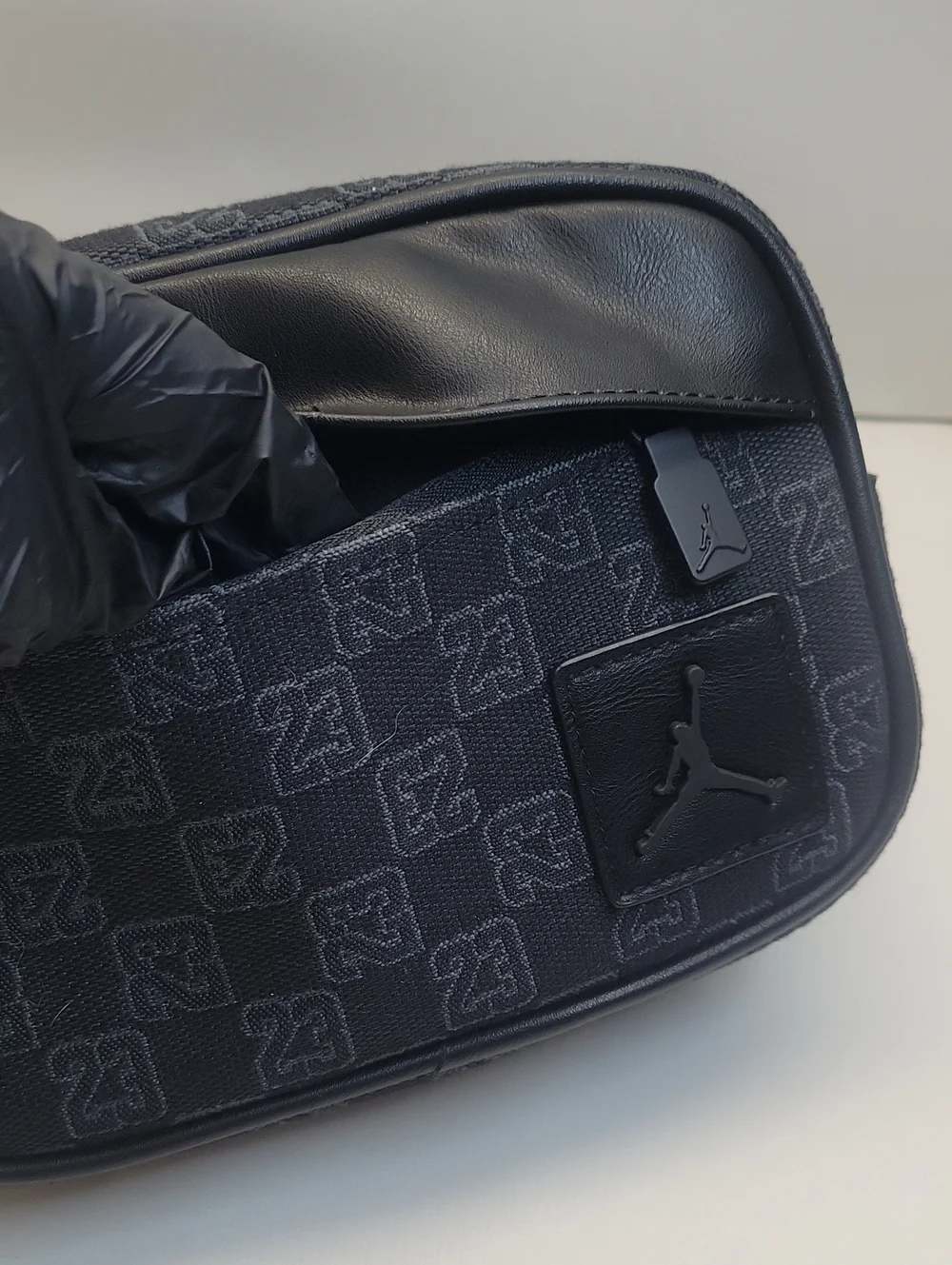 New! Jordan Jam 23 Monogram Jacquard Camara Crossbody Bag Black